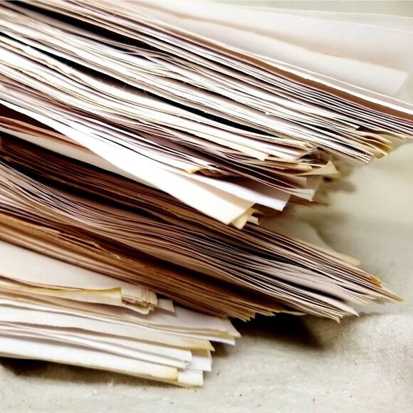 25 Tea Stained 5.5"x8.5" Dyed Papers, Hand Dyed Papers, Junk Journal Supply - Picture 3 of 4